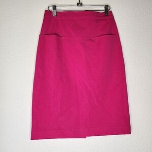 Theory Barbie Pink Front Pocket Pencil Skirt 0